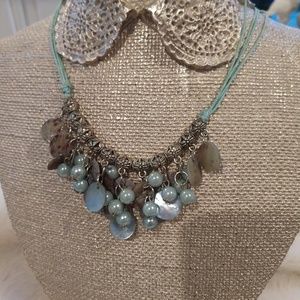 Blue earring and necklace set